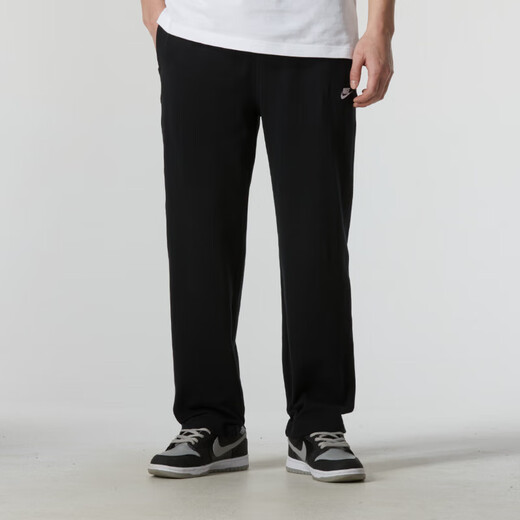NIKE Loose Straight Pants Pure Cotton Men's Pants Outdoor Breathable Sports Pants Thin Training Casual Pants Black/BV2767-010 Thin M120-130Jin Jin equals 0.5 kg