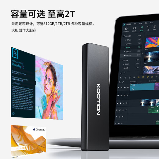 KOOTION 长江存储颗粒1T移动固态硬盘三防迷你（PSSD）USB3.2/TYPE-C手机iPhone16电脑两用2T游戏外置硬盘 【尊享黑-X4PLUS】1050M/S·卓越之速 2TB