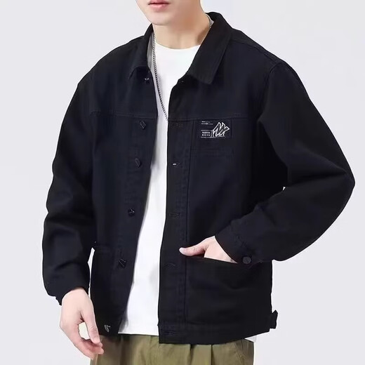 Vancl (Vancl) [Empfohlen von Lei Jun] Jacke für Herren Frühling und Herbst 2024 Neues Hemd Revers Herbst Herren Work Jacket Frühherbst-Kleid Top [Aktualisierte Version] K12806 Black 3xl [vorgeschlagen 155-168jin [Jin Equals Equals]]
