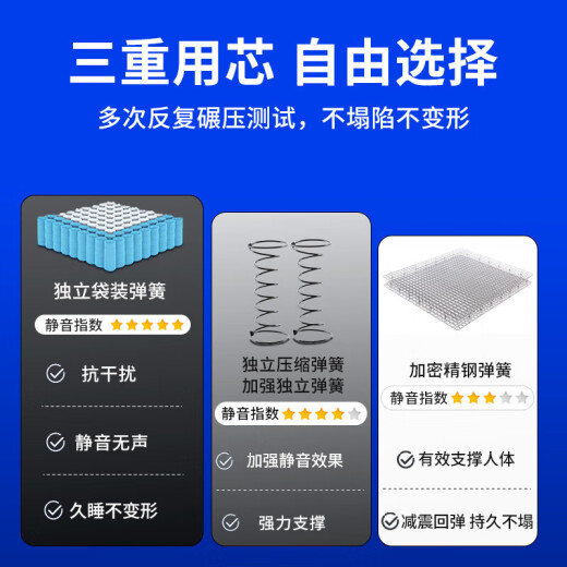 海马席梦思床垫软垫厚20cm十大弹簧家用硬椰棕1.5米双人乳胶 实惠款软硬适中/20CM厚只发广东 1350mm*1900mm