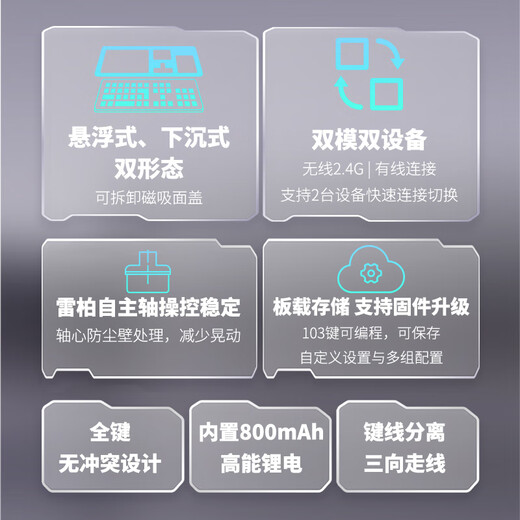 Rapoo V500PRO Mechanical Keyboard Wired, Wireless and Bluetooth Multi-Model Home Office E-Sports Gaming 104 Keys Conflict-Free V500PRO Upgraded Dual-Model Black Black Switches