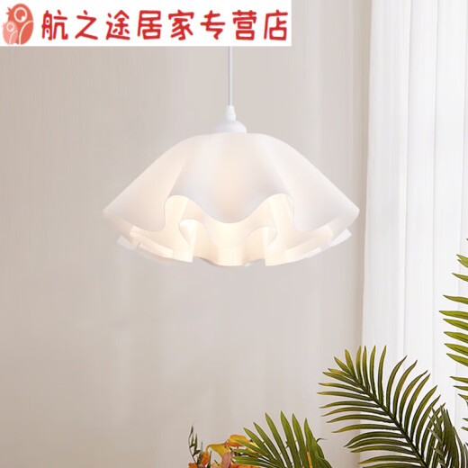君默卧室吊灯吸顶灯简约现代床头灯主卧灯法式温馨家用吧台餐厅灯508 9735-X白色35cm-三色变光12W