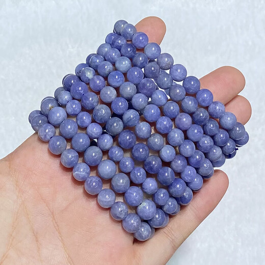 Gor Pangdonglai качественный браслет Tanzanite Tianlran для одиночной моды для женского моды маленькие свежие универсальные христаллические украшения 2#/7 ~ 7,2 мм/круглые шарики/одноразовые