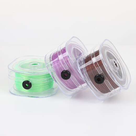 Minamiuri flat silk elastic cord bracelet elastic cord elastic cord Wenwan cord thread bracelet elastic cord 0.8mm beaded cord square box flat silk elastic cord - white