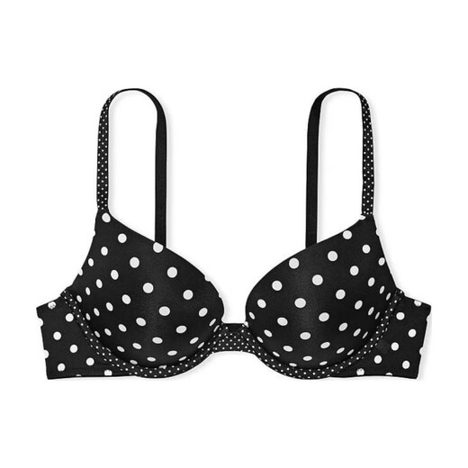 维多利亚的秘密（Victoria's Secret）光面舒适简约裸感文胸女款黑色波点 黑色波点 4XL 30C