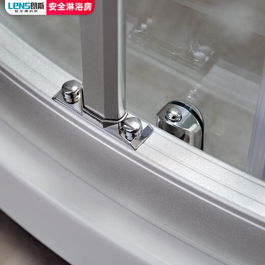 LENS shower room arc-shaped bathroom dry and wet separation 6mm bright silver 1 square meter x does not include steam
