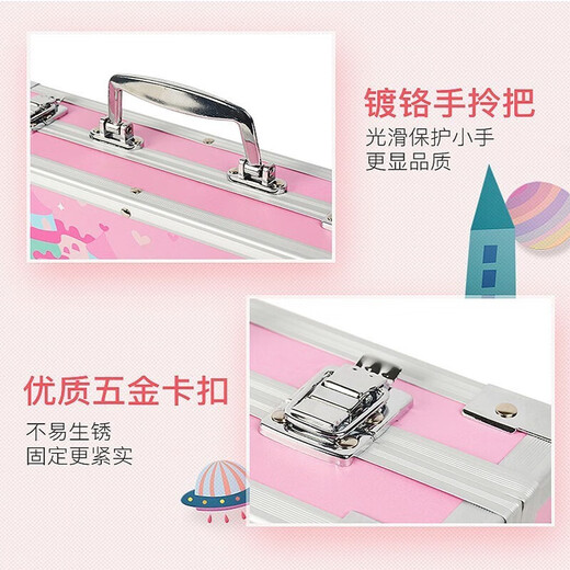 Xingmitu Mädchenspielzeug, Kindergeburtstagsgeschenke, 7–14 Jahre alt, Grundschule, Zeichenbrett, Malwerkzeug-Set, Aquarellstift, 3–6 Jahre alt, doppelschichtige Aluminiumbox, Malset, Einhorn, rosa, Schulanfang, Geschenkpaket, 6–12 Jahre alt, Geschenk, komplette Mal-Geschenkbox, Weihnachten, Neujahrsgeschenk