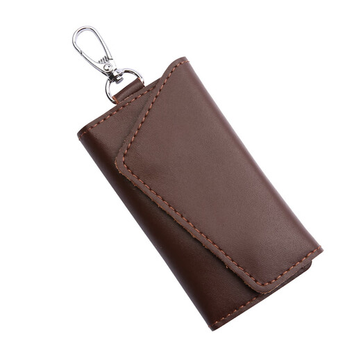 MUTUO Sélectionné Pack de clés de voiture de vache de vache Premium pour hommes Pack de clés pour femmes pour femmes de la mode Pack Key [Pattern Lychee] Brown