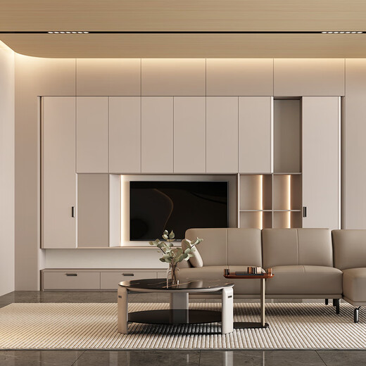 KUKA Whole House Customized Wardrobe Bedroom Storage Modern Simple Light Luxurious Cloakroom Overall Storage Wardrobe Tips for Customization Intention Gold