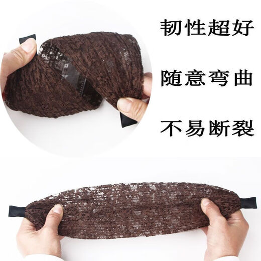 White hair covering artifact, breathable lace headband, covering white hair, wide-brimmed hair clip, wide headband, widening and versatile, black