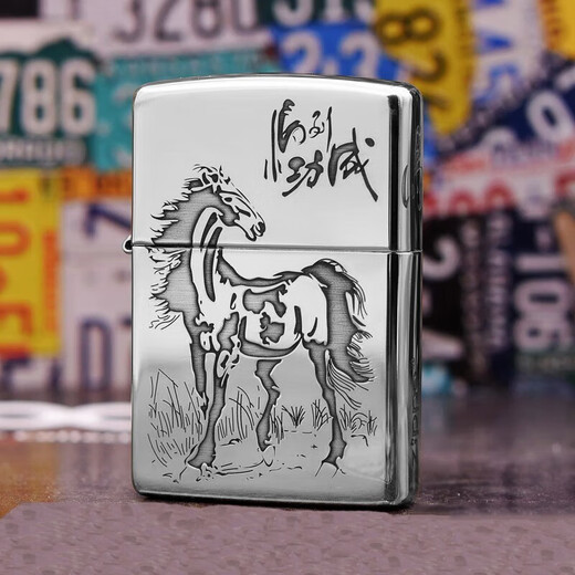 ZIPPO打火机正版纯银精雕八骏图骏马 马到成功 男士限量收藏 八骏图(盔甲加厚)DY9918TJ