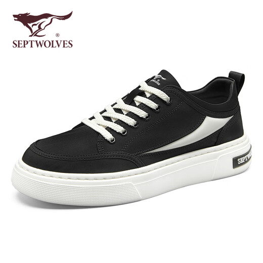 Sieben Wölfe Herrenschuhe Sommer 2025 Neue Leinwandschuhe Herren atmungsablöschbar dünne Top -Flachschuhe Trendy Vielseitige Freizeitschuhe Männer schwarz 41