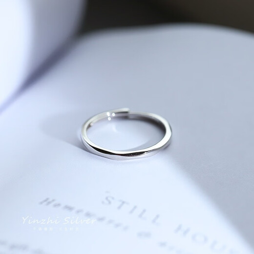 Su Shiliu 925 silver geometric ring for women, light luxury vegetarian ring, index finger tail ring, open ring, high-end birthday gift for girlfriend, 925 silver faceted geometric ring