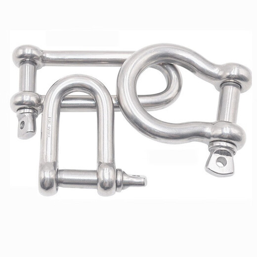 Wenstan WSX67 304 stainless steel D-shackle d-shaped lifting shackle rigging National standard marine U-shaped horseshoe-shaped hook hook lug M12 [load bearing 880 kilograms Jin [Jin equals 0.5 kilograms]]