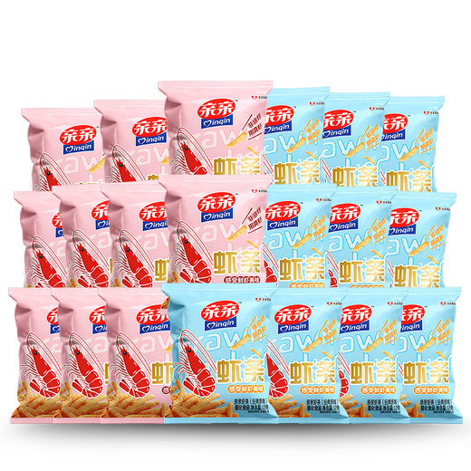 Küssen Garnelenstreifen Snacks 20 Packs 240g [Originalgeschmack + Grill] Puffed Snack Food Geschenkpackung