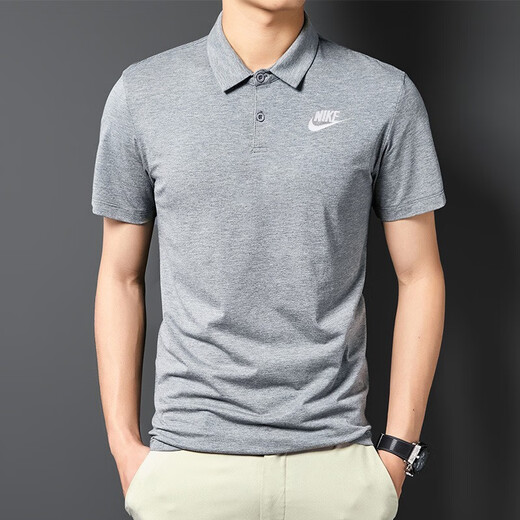 耐克（NIKE）短袖T恤男装2023夏新款运动服针织透气翻领POLO衫上衣CJ4457-686 CJ4457-063灰色 L