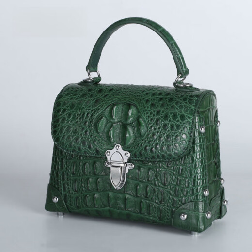 Anymic Official Authentic Bag Brand Luxury Women's Bag 2025 New Crocodile Leather Handbag Bags For Girlfriend Wife Dark Green [Embalaje de caja de regalo]