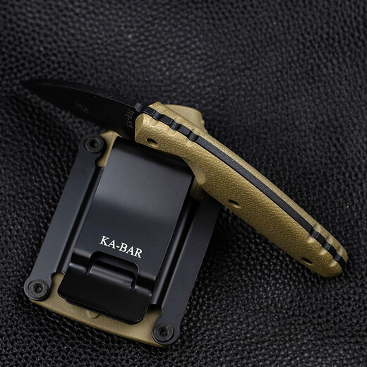 KA-BAR imported from the United States KA-BAR outdoor stainless steel portable tactical claw knife multi-functional camping small straight knife TDI 1477CB brown handle half-tooth combination blade