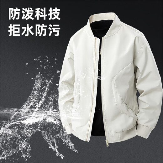 Wassup Sohot Jacket Men's Spring Autumn Pilot Jacket Men's Casual Loose Workwear Baseball Uniform Men's Black XL