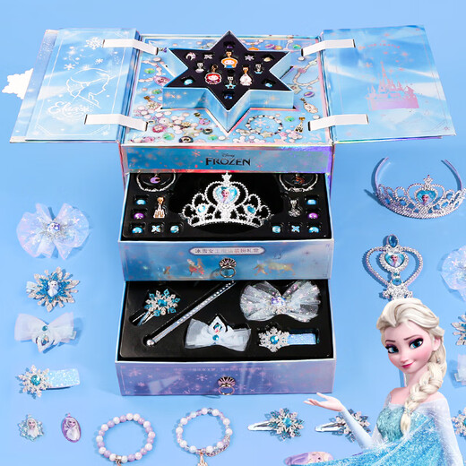 菲贝（feibei）儿童玩具3-6岁艾莎公主女孩生日礼物5岁冰雪奇缘爱莎首饰盒