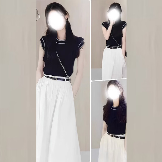 Robe d'été Yanlifen Vêtements pour femmes avec un ensemble complet de combinaisons de mode pour les femmes 2025 Robe de style nouveau de style Summer + Jupe [Set] 55/60 kg / L