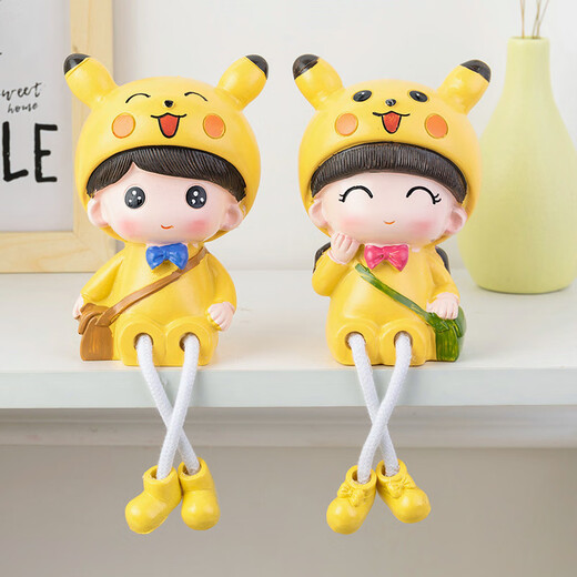 Bagang Zimmer Weinschrank Schlafzimmer Wohnzimmer Kinderzimmer Haus Dekoration Dekoration kreative stelzpuppe home dekoration Puppe gelb pikachu