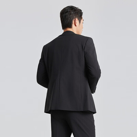 Lilang Stretch Sports Suit Suit Men's Spring 2025 New Business Men's Light Suit Wedding Formal Suit Black (G5CXF861SA) 2XL 180/92A Pants 180/86A