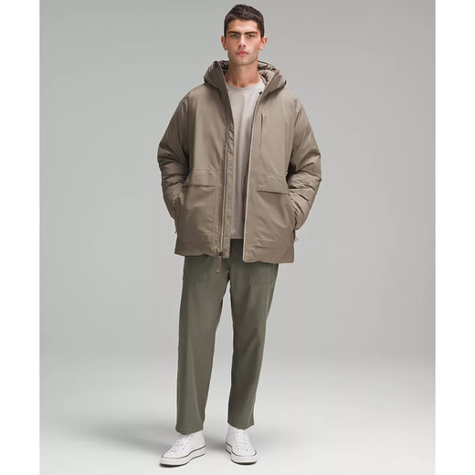 Lululemon Lululemon Men's Down Jacket StretchSeal Parka 600 Fill Goose Down Weatherproof Jacket Nomad Nomad Brown S