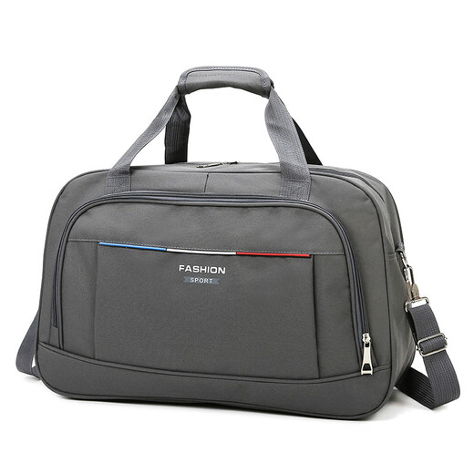 畅印大容量手提旅行包男出差行李袋可挂拉杆箱单肩手提衣服旅行袋   灰色小号