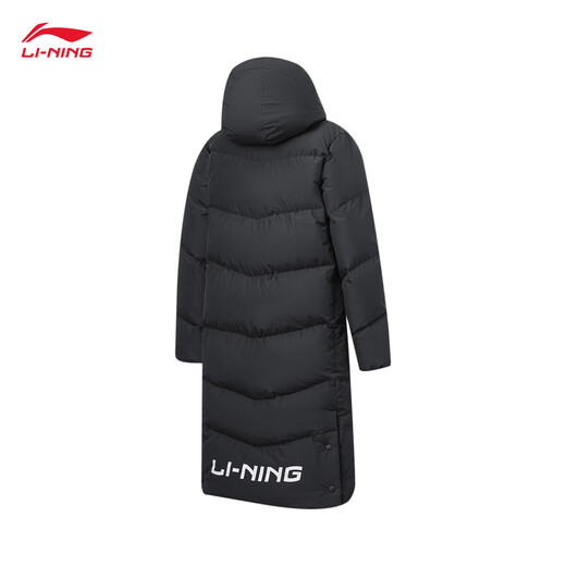 Li Ning Hot Pot Down Jacket丨Windproof and Water-Repellent Technology Women's Winter Slim Simple Hooded Long Jacket AYMU502