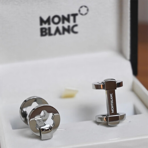 万宝龙MONTBLANC  镂空六角星袖扣法式商务袖钉  专柜盖章联保 万宝龙经典款法式袖扣