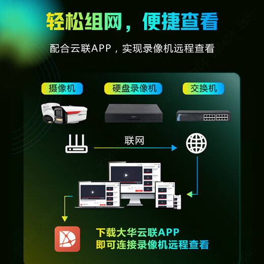 
dahua Dahua Night Vision King 2.0 full color camera 4 million bolt POE network camera recording license plate security monitor HFW2449M-A-LED 3.6mm