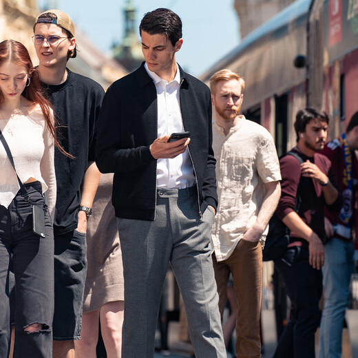 Mr. Bu Lapel Knitted Wool Jacket Men's Autumn and Winter Double Side Pockets Warm Sweater Cardigan Black L/175