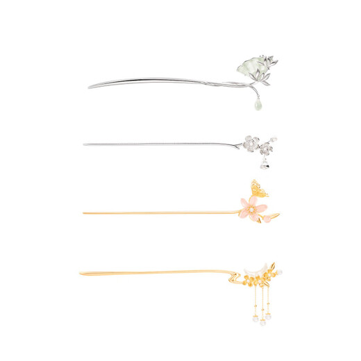 Cultural and Creative Flower God Hairpin Ancient Style Modern Daily Wear Step Shake Tassel Hairpin Hairpin Birthday Gift Thanksgiving Orchid