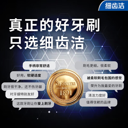 狮王（Lion）细齿洁0.01炭能量护龈牙刷4支软毛超细植毛深入洁齿颜色随机家庭