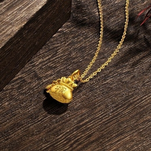Graycewody Old Phoenix 999 Gold Foot Gold Bag Silver Ancient Fortune Bag Cabina de monedas para mujeres Collar Nuevo de tejido de transporte Estilo de tejer de transporte