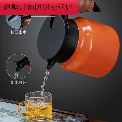 Zhulong stuffy teapot 316 stainless steel insulation kettle large capacity stuffy teapot household tea water separation insulation teapot stew 1000ml316 stainless steel + filter black