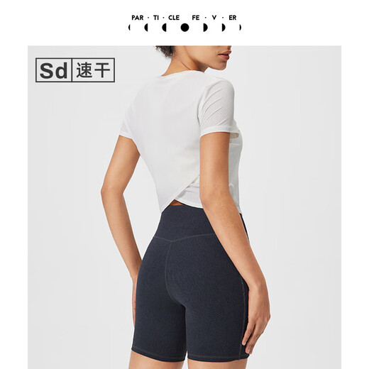 
Particle Mania Quick-drying short-sleeved spring and summer women's breathable device antibacterial short yoga fitness T-shirt TP096 TP096-684-Ice Gray M