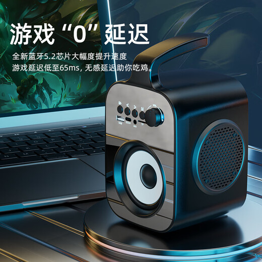小米部依2025新款手提三喇叭无线蓝牙音箱手机插卡户外重低音炮插卡U盘音响大音量 单喇叭[标准版]送充电线3523