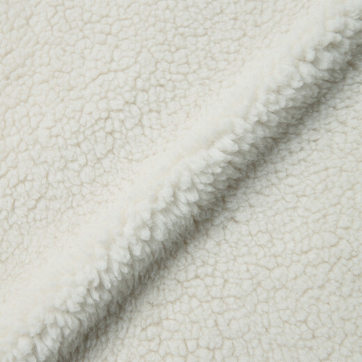 MUJI Women's Long Wool Fleece Jacket Women's Jacket Winter Women's Warm BBJ26C4A Ivory M (160/84A)