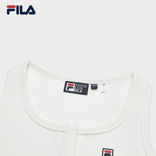Fila offizielle Frauengestricke Weste 2025 Sommer Neue Weste Sport Slim Unterwäsche Schwarz Cloud White-Wt 170/8a/L