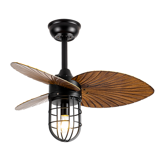 
Mingdenghui Restaurant Balcony Clothes Room Entrance Small Bedroom Inverter Frequency Home Fan Light American Industrial Style Small Ceiling Fan Light Frequency 22-693A Black 3 Leaf + Single-Head Remote Control