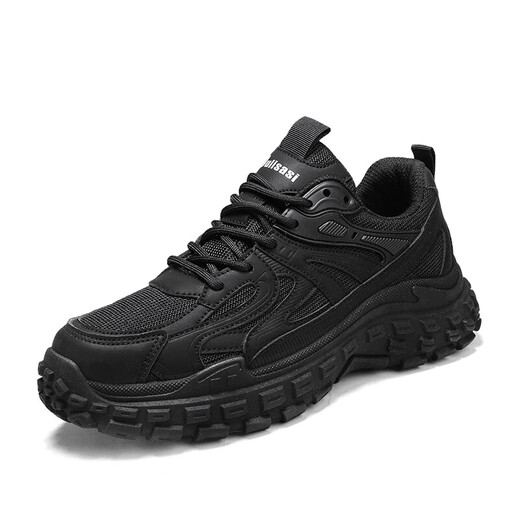 
Changxiang Huili summer mesh breathable men's shoes pure black shoes men's labor protection work anti-slip sports shoes casual work wear dad shoes black 42