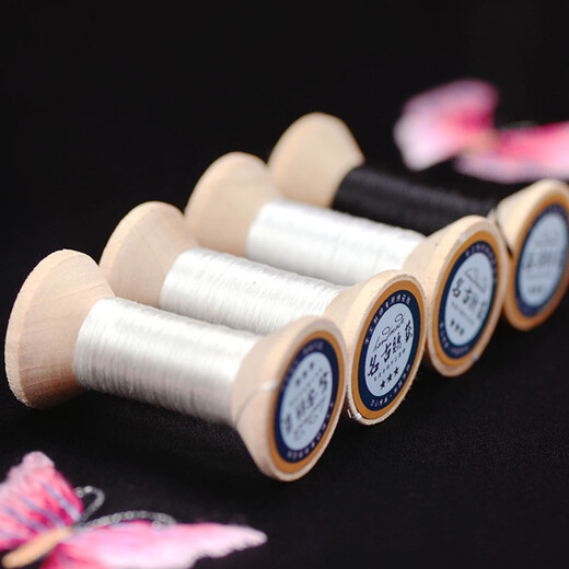 Other embroidery craftsmen's handmade Suzhou embroidery embroidery mulberry silk thread entwined silk embroidery thread handmade embroidery spool pink white black black