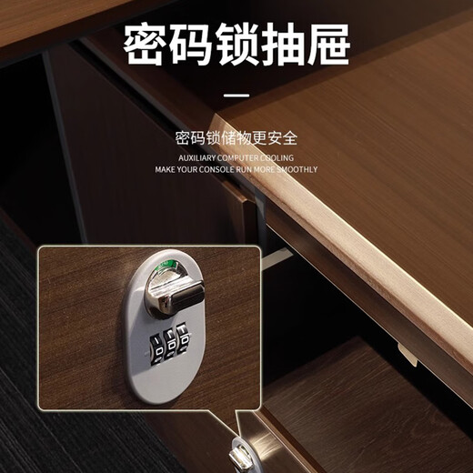 Yuehui high-end CEO boss desk office desk and chair combination modern light luxury chairman leadership office desk executive desk 1.8 meters boss desk