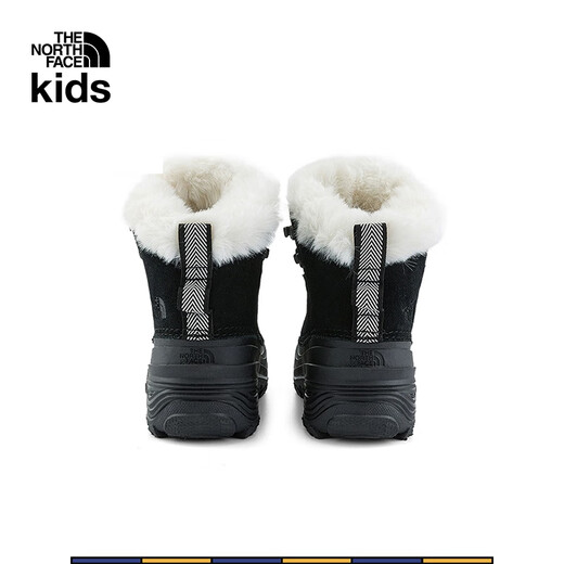 North Face Children's Warm Shoes Men's and Women's Mid-top Outdoor Shoes Cotton Shoes|7W5X KX7/Black Size 36 Shoes Length 22.5cm