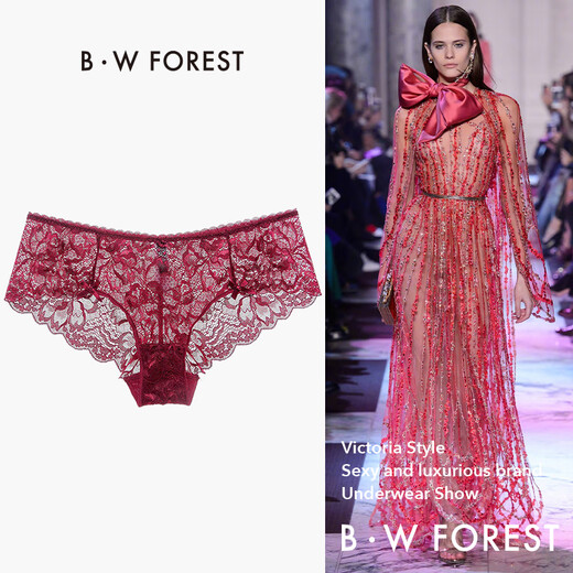 BW Forest Red Native Year Брак сексуальный кружево чисто сексуальное нижнее белье женщин 2025 Новые тонкие шорты 15122 Burgundy 1 S Рекомендуемый вес 80-90JIN [Джин равен 0,5 кг]