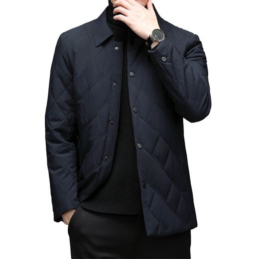Lilang cotton-padded jacket autumn and winter light and warm cotton-padded jacket business men's stand-up collar middle-aged and elderly jacket cotton down jacket Astaxanthin 175/L