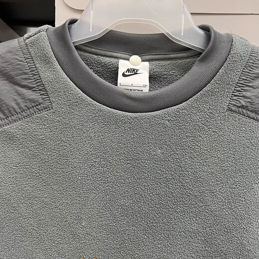 耐克（NIKE）卫衣外套男士秋冬款摇粒绒运动服保暖休闲圆领套头衫上衣 DD4855-068灰色 2XL