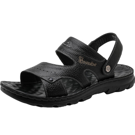 Sandalias guerreras zapatos para hombres zapatos de playa al aire libre sandalias deportivas de dos listones resistentes a la ropa WSL (WZ) -1390 Negro 41